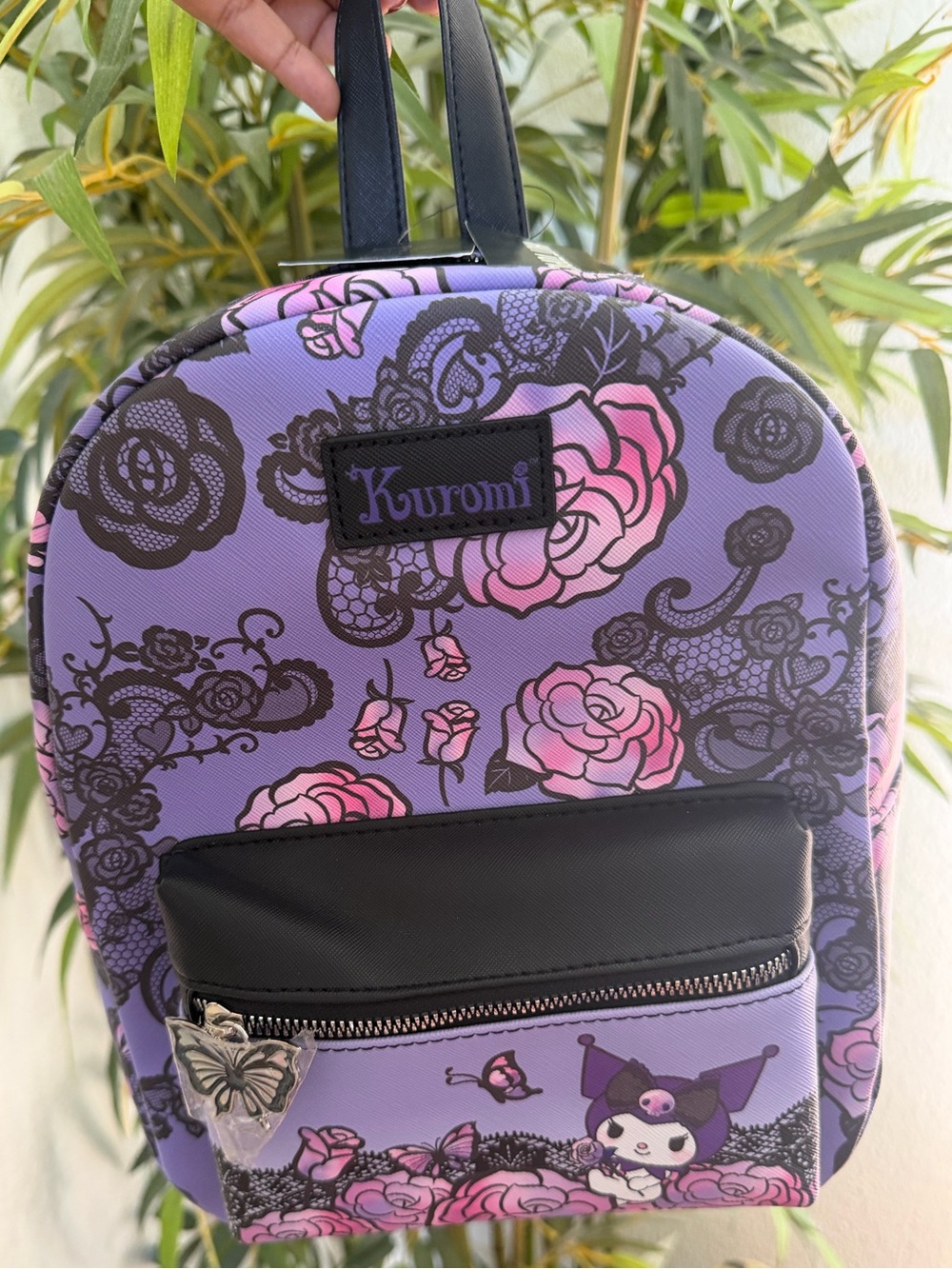 NEW Bioworld Sanrio KUROMI Butterfly Lace Mini Backpack HOT TOPIC Exclusive